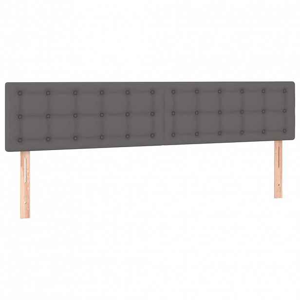 vidaXL Čela postele šedá 180x5x78/88 cm umělá kůže
