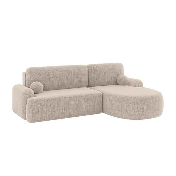 ALTDECOR ROHOVÁ SEDAČKA s funkcí spaní a úložným prostorem LIRA-L - 264x172x89 béžová