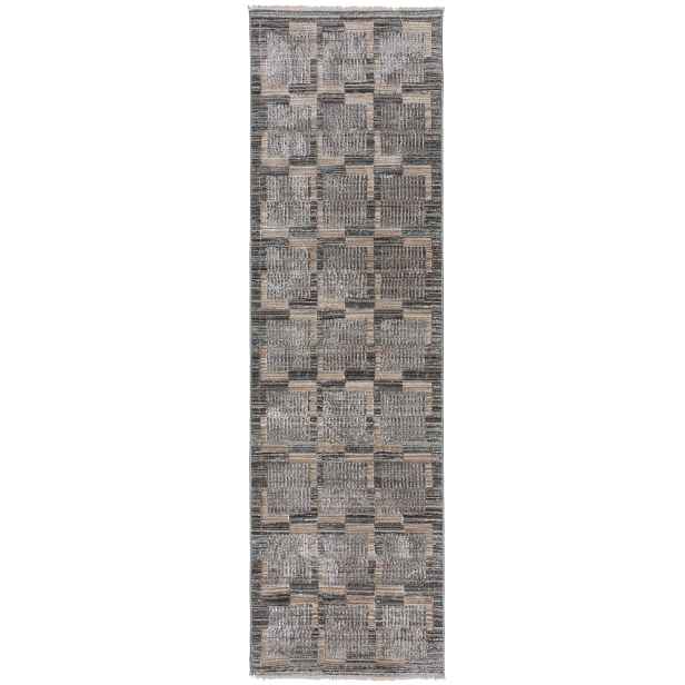 Běhoun Evelyn Blocks Natural, 66x240, vícebarevná, ložnice, Flair Rugs