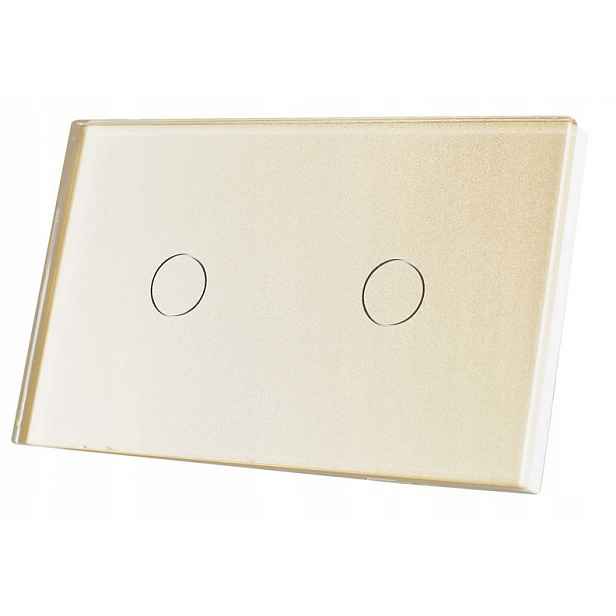 Dotykový Spínač Světla 1+1 Dvojitý Wifi Pro Tuya Skleněný Vypínač