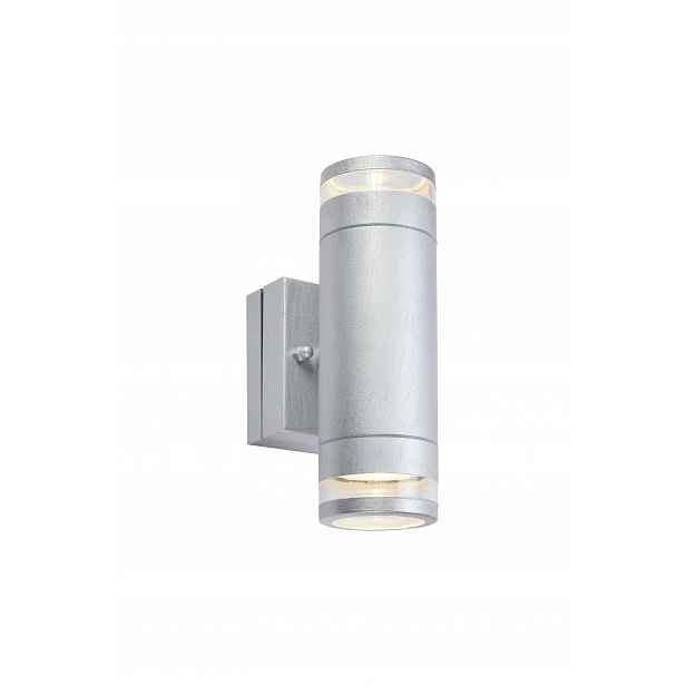Fasádní svítidlo Luno stříbrné, horní a spodní část 2x4,9W Led 109106 Markslojd