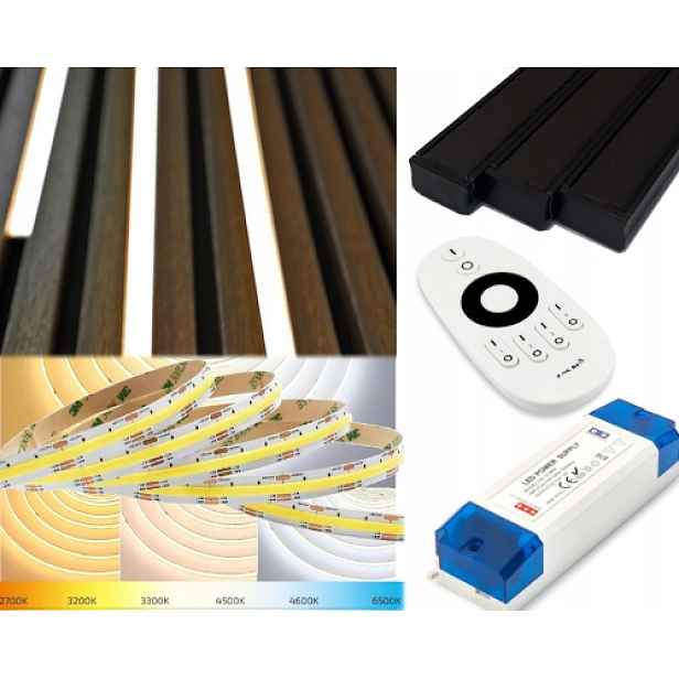 Osvětlení lamel Černé Kloše 3x Led lampa Cob Cct Multiwhite 2700-6500K