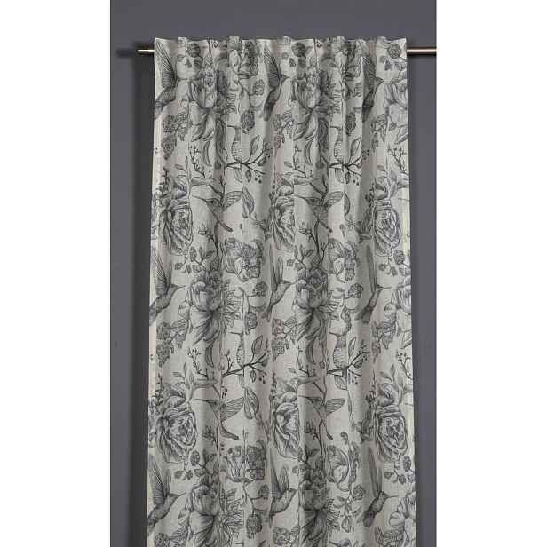 Šedý závěs 135x245 cm Birds and Roses – Sehlbach