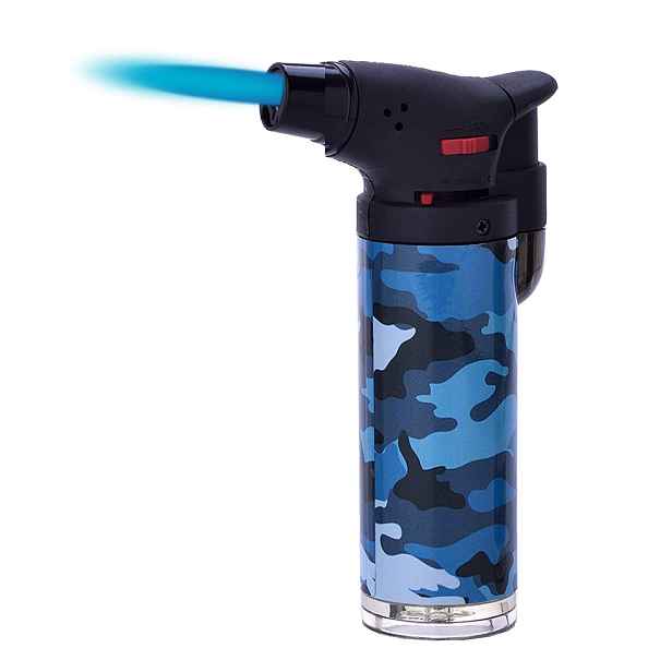 TFY No.9589BLUE Plynový hořák, Flambovací pistole 1300°C, maskáčová modrá