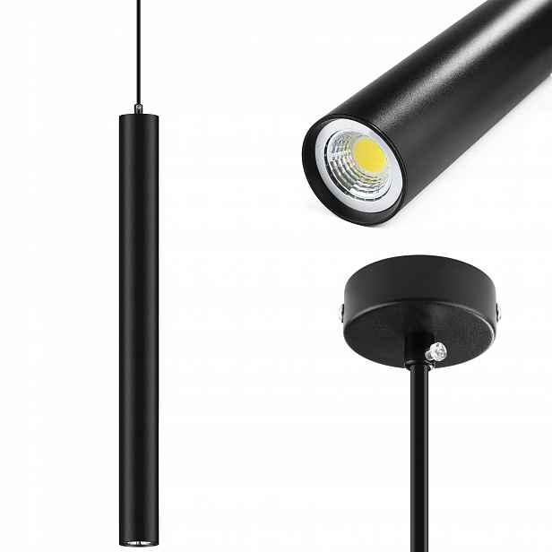 Závěsná Stropní Led Lampa Tuba Cylinder Trubka Zwis Spot Slim Metal 8W 60cm