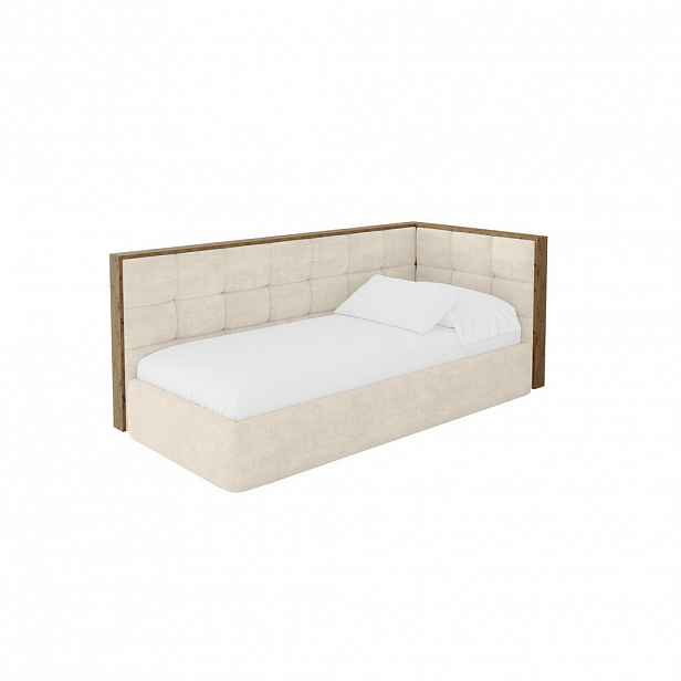 ALTDECOR JEDNOLŮŽKOVÁ POSTEL pro mládež s úložným prostorem, vlevo - SOVY 80x200 béžová