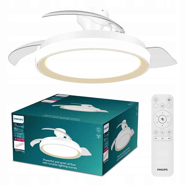 stropní svítidlo Led s Větrákem Stropní Ventilátor 106 cm Cct Bliss Philips