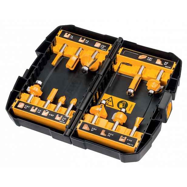 DeWALT - 12dílná sada frézovacích nástrojů DT90016