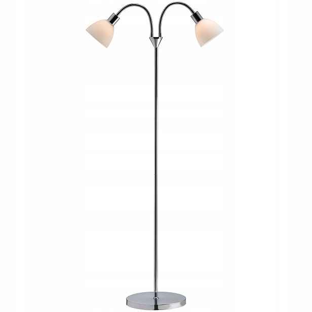 Podlahová Led lampa pro čtení Salon Kabinet Chrom 25W 2 Zdroje Nordlux 158 cm