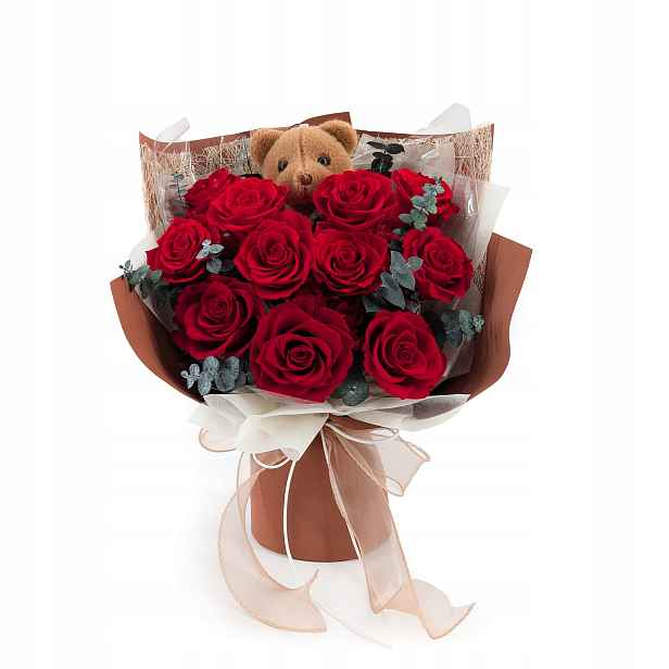 Prémiová kytice v krabičce Evergive A Lasting Gesture Ruby Adore
