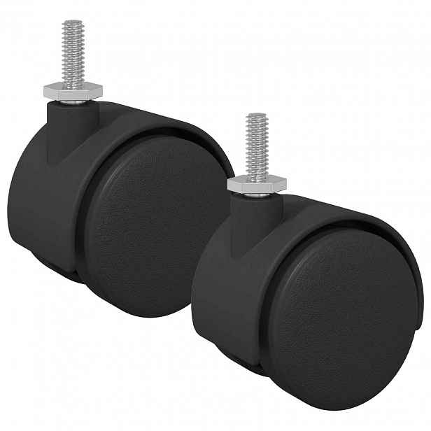 vidaXL Kolečko 2 ks Černá a stříbrná 40,1 x 40,1 x 37,8 mm Železo a PP