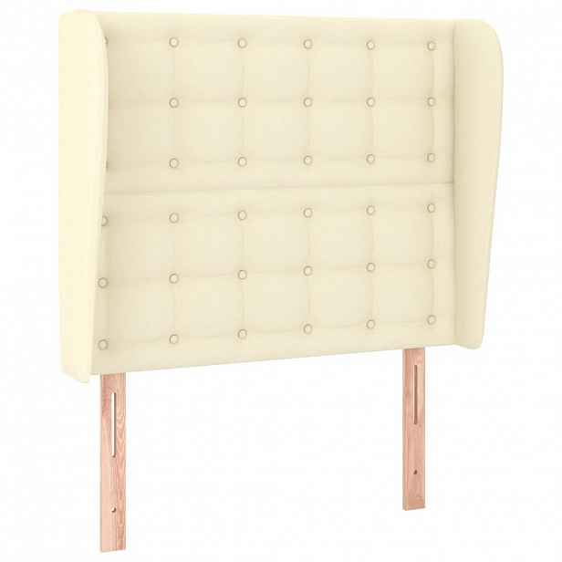 vidaXL Čelo postele typu ušák krémové 83 x 23 x 118/128 cm umělá kůže