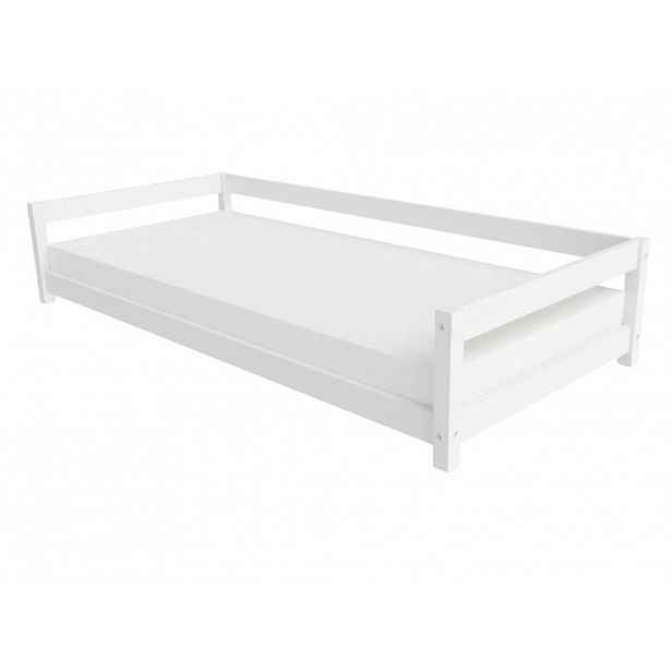 Benlemi Dětská postel LUCKY se zábranou Zvolte barvu: Bílá, Zvolte rozměr: 120x180 cm, Zvolte zábranu: S otevřeným vstupem
