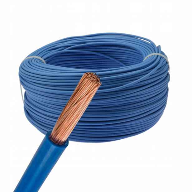 Kabel Lgy 6 modrý, jednoduché lanko Elpar (balení 100 m)