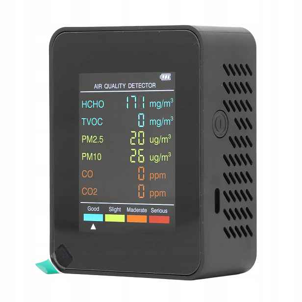Monitor Kvality Vzduchu Detektor Oxidu Uhličitého CO2 Tvoc Hcho PM2.5 PM10