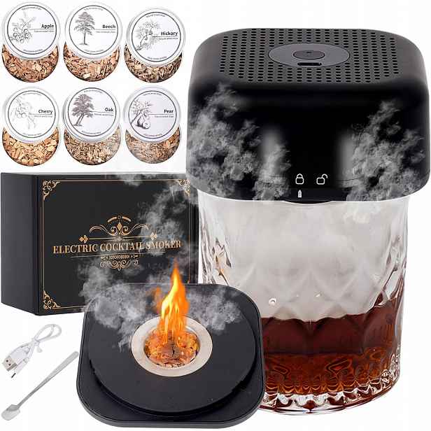 Sada Na Uzení Whisky, Na Nápoje, Barmanský Smoker S Nářadím