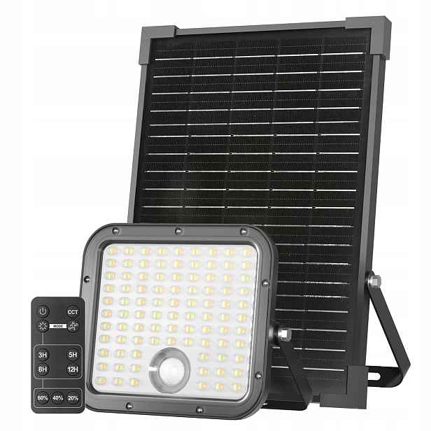 Solární Led venkovní reflektor 4800 lm Cct Solární pohybový senzor IP65