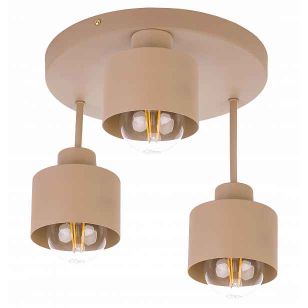 Závěsná Stropní Lampa Stropní Svítidlo Pevný Lustr Hrnek 3x E27 Kašmír béžová ecru