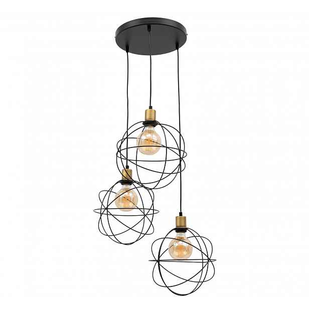 Závěsný designový lustr OLINTO - černý