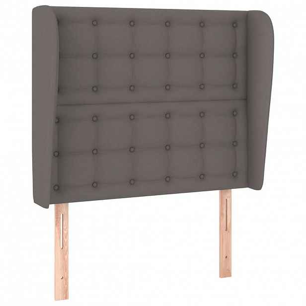 vidaXL Čelo postele typu ušák šedé 83 x 23 x 118/128 cm umělá kůže
