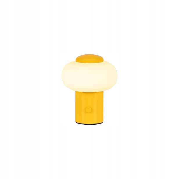 Lucide Gustav stolní Led lampa 0,8W bezdrátová Usb-c skleněná žlutá