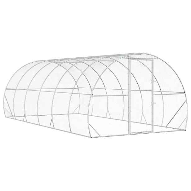 vidaXL Kuřecí kurník Stříbrná 600 x 300 x 200 cm Pozinkovaná ocel