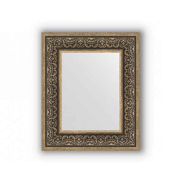 Zrcadlo v rámu, stříbrný monogram BY 3032 49x59 cm