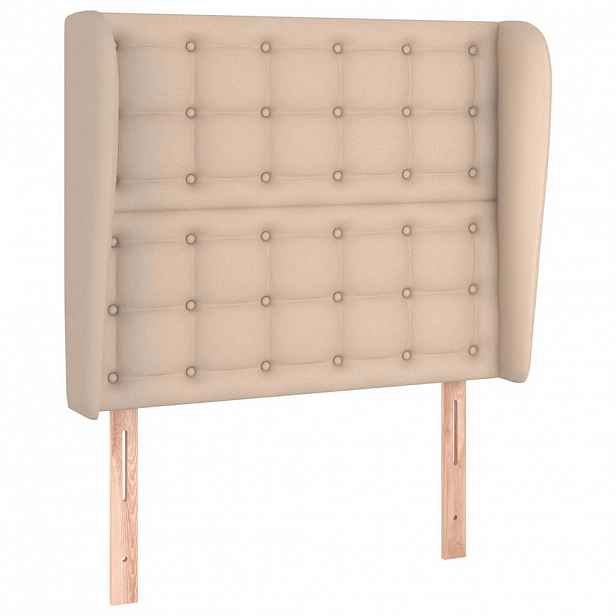 vidaXL Čelo postele typu ušák cappuccino 83x23x118/128 cm umělá kůže