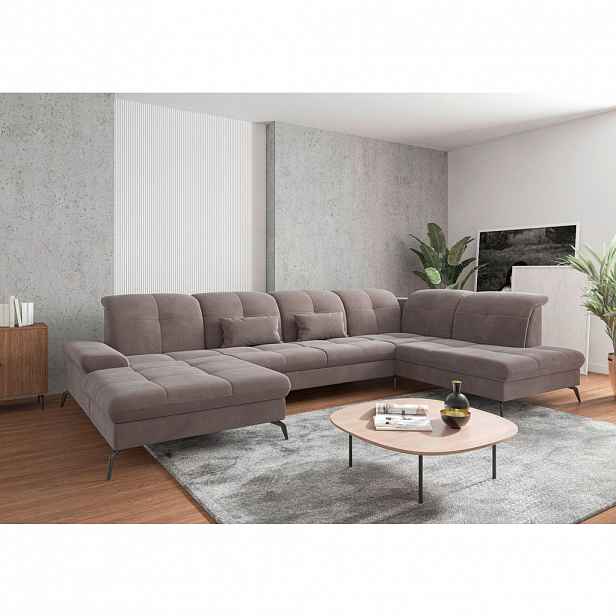Sit & More SEDACÍ SOUPRAVA, textil, šedohnědá
