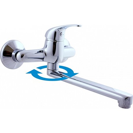 Dřezová baterie RAV SLEZÁK SÁZAVA s otočným ramínkem 150 mm chrom SA001.5/23