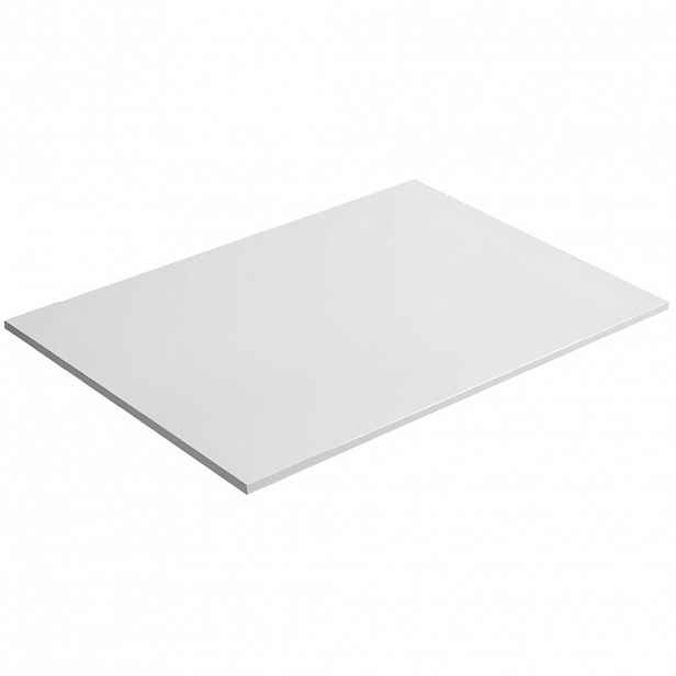 Koupelnová deska z lit. mramoru Elanys - bílá matná - 60x1,2x46 cm