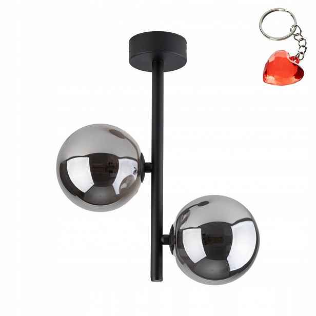 Stropní Svítidlo Stropní Nástěnný Estera Černý Metal Glass 34 cm Tk Lighting