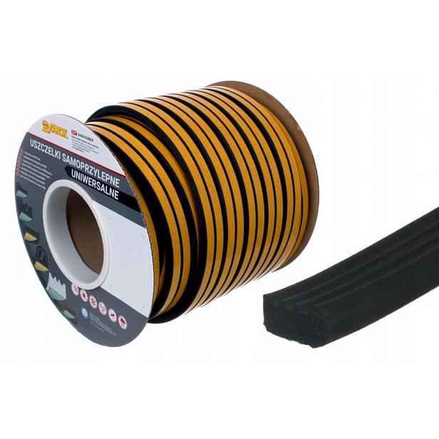 Těsnění E Samolepicí Dveří Okna Guma 15x8 MM Role 50M Sanok