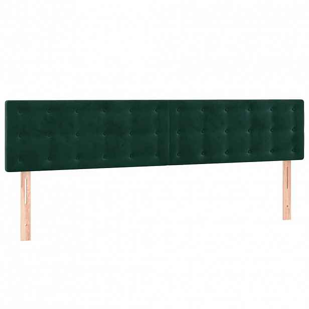 vidaXL Čela postele tmavě zelená 180x5x78/88 cm samet