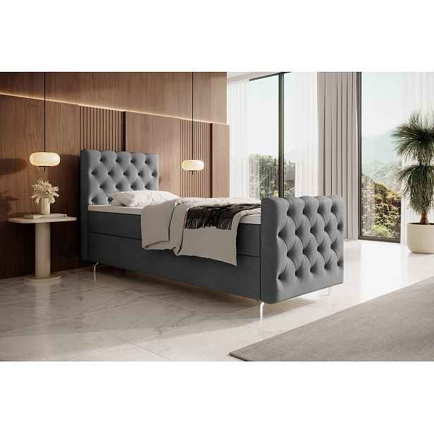 Čalouněná postel 80x200 ADRIA PLUS - šedá