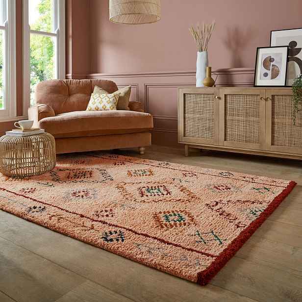 Kusový koberec Moroccan Sahara Shaggy, 200x290, oranžová, ložnice, Flair Rugs