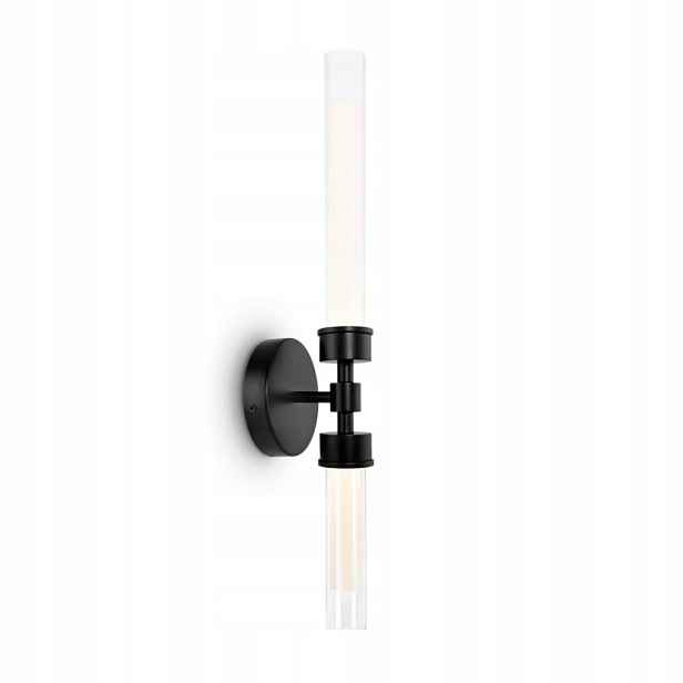 Nástěnná lampa ze skleněných Led trubic 2x7W 3000K, černá, Maytoni