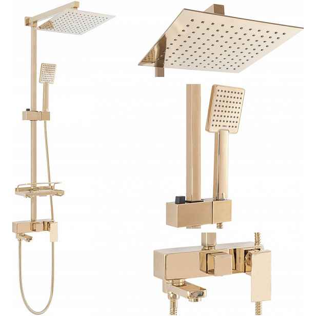 Sprchový set s baterií 150mm Jack zlatý (REA-P7008) /ka/
