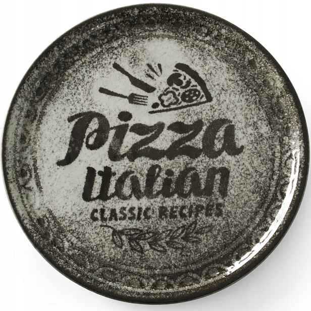 Talíř na pizzu z porcelánu Recipe Collection Black, průměr 31 cm 6 ks