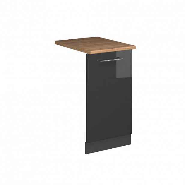 Vicco ČELNÍ PANEL MYČKY Fame-Line Antracitový vysoký lesk 45 cm , PD Dub