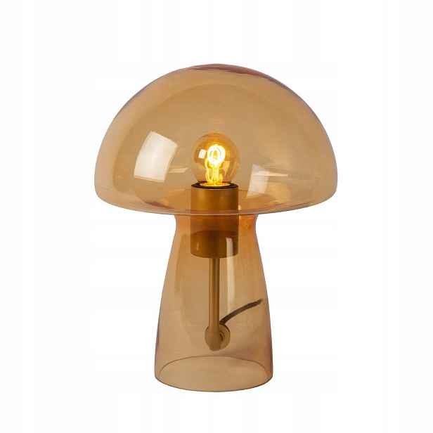 Žlutá stolní lampa Fungo s teplým světlem do pracovny 01/53/Lucide
