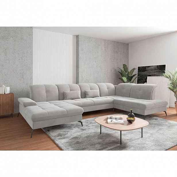 Sit & More SEDACÍ SOUPRAVA, textil, barvy stříbra