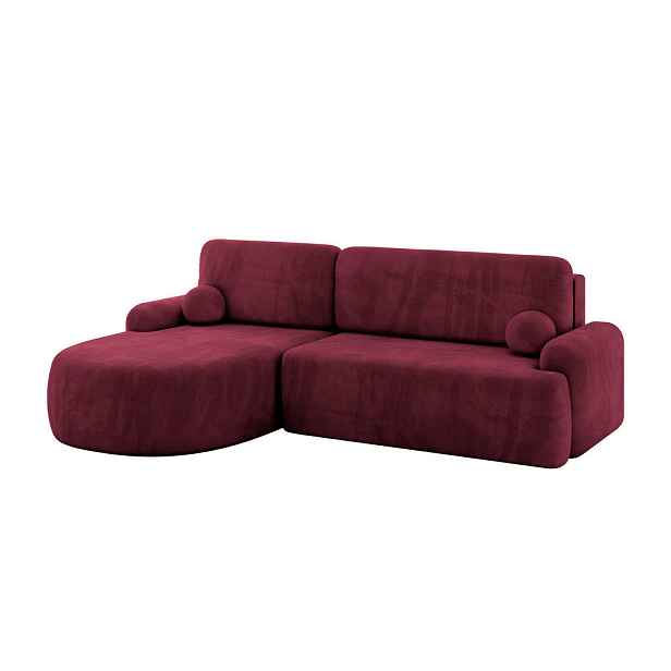 ALTDECOR ROHOVÁ SEDAČKA s funkcí spaní a úložným prostorem LIRA-L - 264x172x89 bordó
