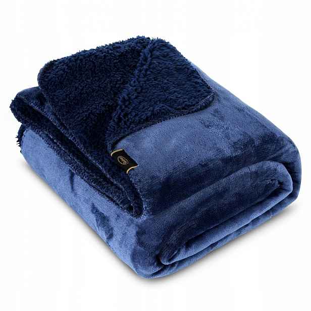 Deka 200x220 Tedy Sherpa oboustranná, tmavě modrá