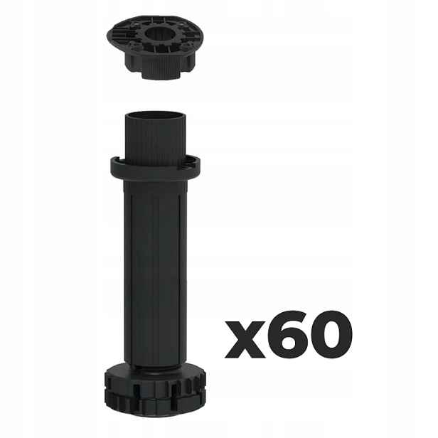 Regulovatelná noha Camar Smile "150" (145–170 mm), 300 kg s patkou 60 ks
