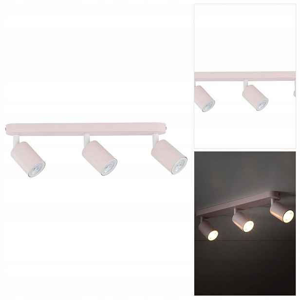 Růžová reflektorová lampa Livia s pohyblivým spínačem v ordinaci Tk Lighting