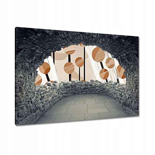 Obrazy 120x80 Béžové na sloupcích