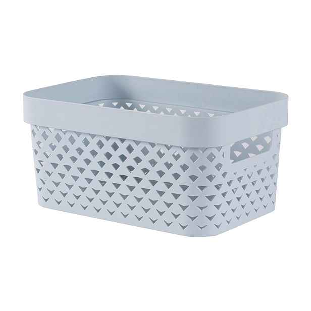 Světle modrý plastový úložný box 26x17,5x12 cm Pure – Curver