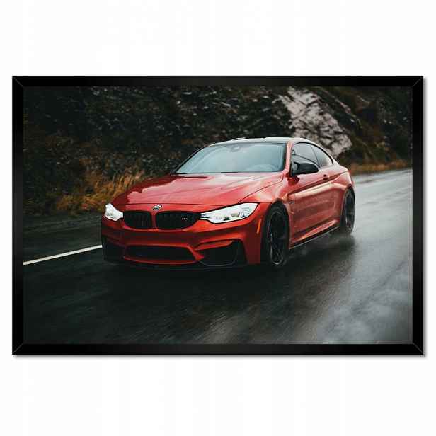 Plakáty v rámu 60x40 Červené Bmw Auto