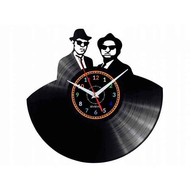 Blues Brothers Dekorativní Nástěnné Hodiny Moderní Vinylová Deska Vinyl N